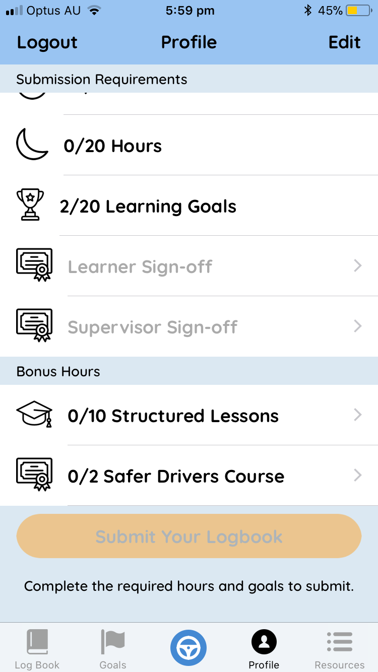 Bonus hours section